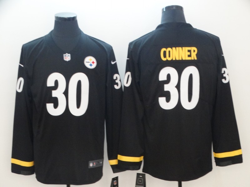 Men's Pittsburgh Steelers James Conner #30 Black Authentic Jersey